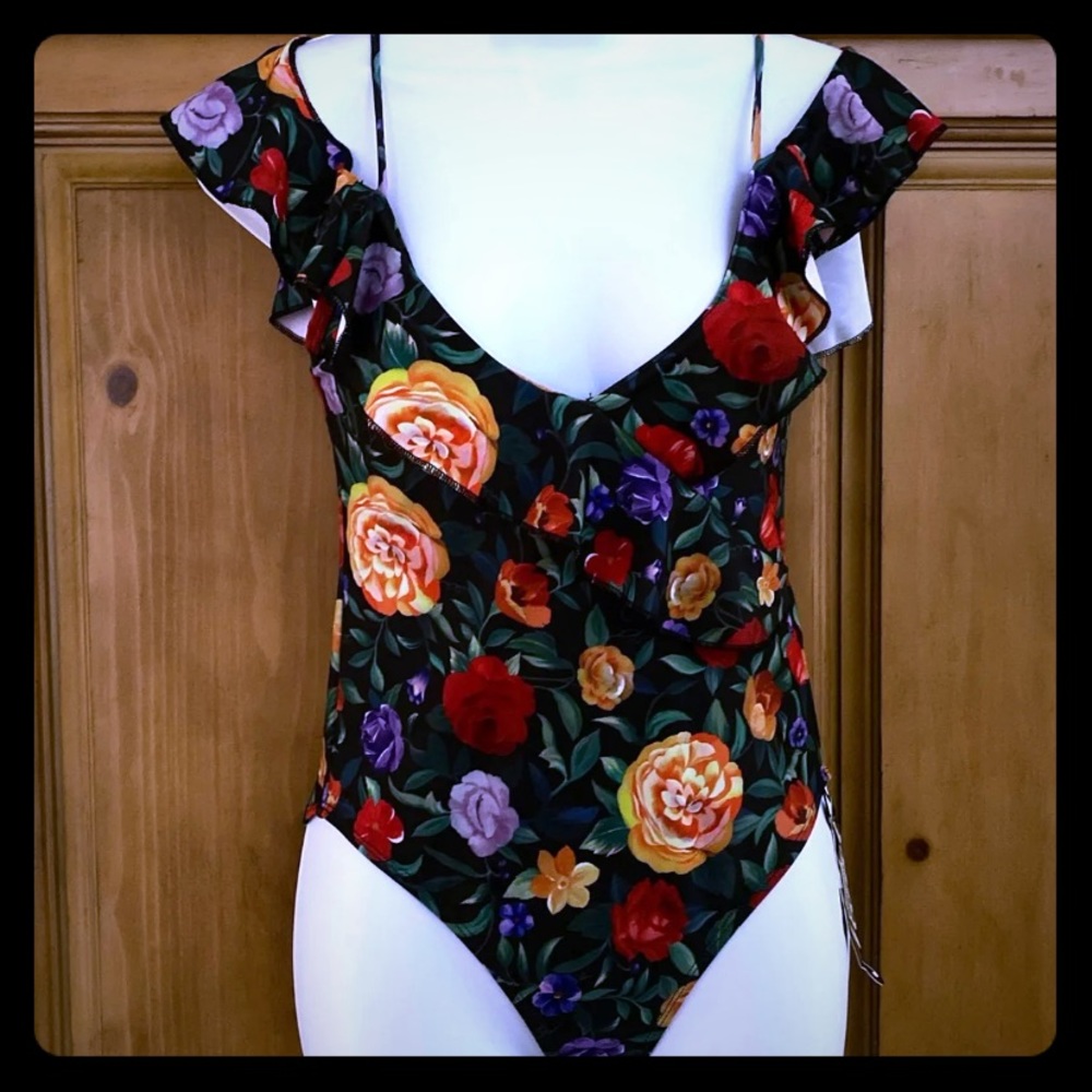 One piece off the shoulder swimsuit